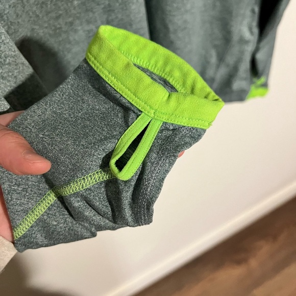 Nike Dri-Fit Running Jacket Grey/Neon Green Size M - Picture 3 of 4